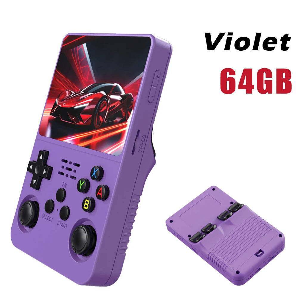 R36S Retro Handheld Video Game Console Linux System 3.5-inch IPS Screen Portable Handheld Video Player 64GB 15000 Games