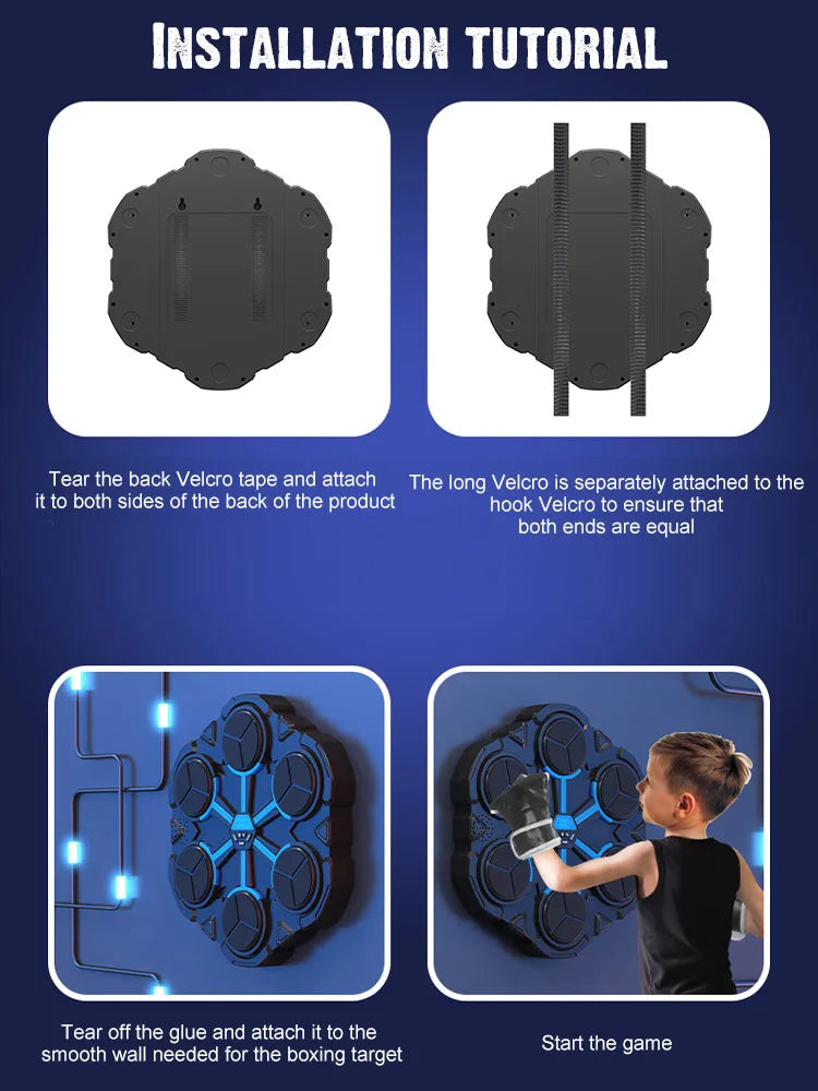 Smart Bluetooth Music Boxing Machine,Decompression,Fighting Fitness Home Boxing Wall Target Boxing Trainer Boxing Accessories